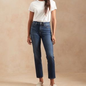 Banana Republic high rise straight jeans